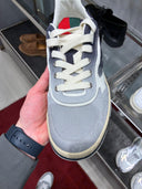 Sneakers Re-Web GG jacquard dégradé gris et bleu marine