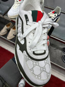 Sneakers Re-Web GG Signature blanc et vert kaki