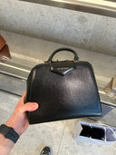 Sac à main structuré mini en cuir noir