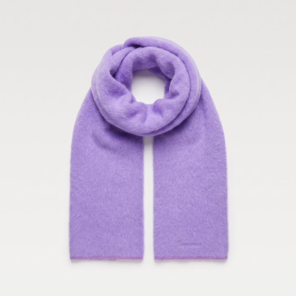 L'écharpe Jacquemus Neve Purple – face