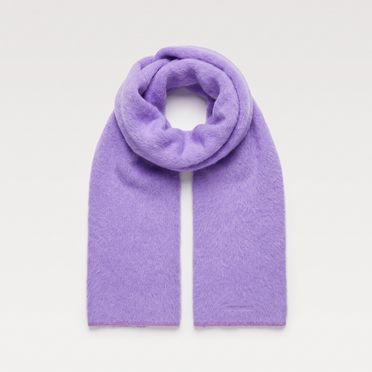 L'écharpe Jacquemus Neve Purple – face
