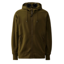 CP Company Sweat Diagonal Raised fleece Goggle zipped hooded Khaki