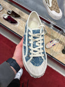 Sneakers plateforme GG denim bleu clair