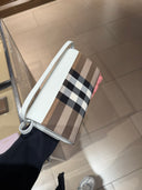 Pochette bandoulière Holly Check blanche