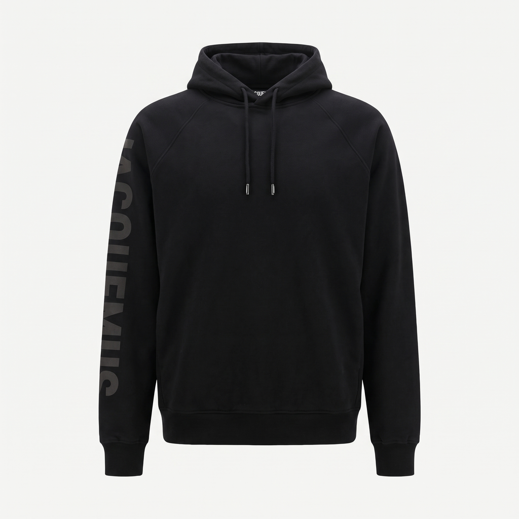 Le Hoodie Typo Jacquemus Noir – face