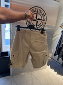 Short cargo slim beige sable