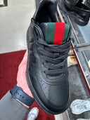 Sneakers Re-Web en cuir noir signature Web