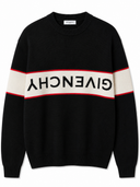 Pull en maille logo signature noir et blanc