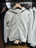 Hoodie zippé à capuche avec doublure Check beige clair
