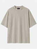 Balenciaga Medium Fit T-Shirt Embro Vintage Jersey Cementgrey XtraTonal