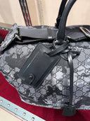 Sac de voyage bandoulière monogrammé camouflage gris anthracite