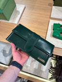 Sac épaule Le Bambino Long verni vert foncé