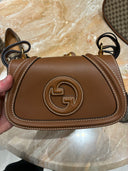 Mini sac demi-lune GG Blondie camel