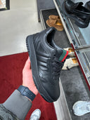 Sneakers Re-Web en cuir noir signature Web