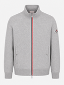 Gilet Zip Premium Bande Tricolore Gris Chiné