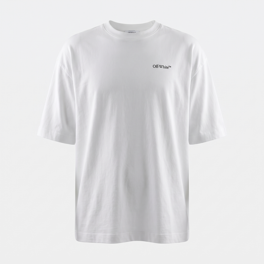 T-shirt Off-White White Logo Black – face
