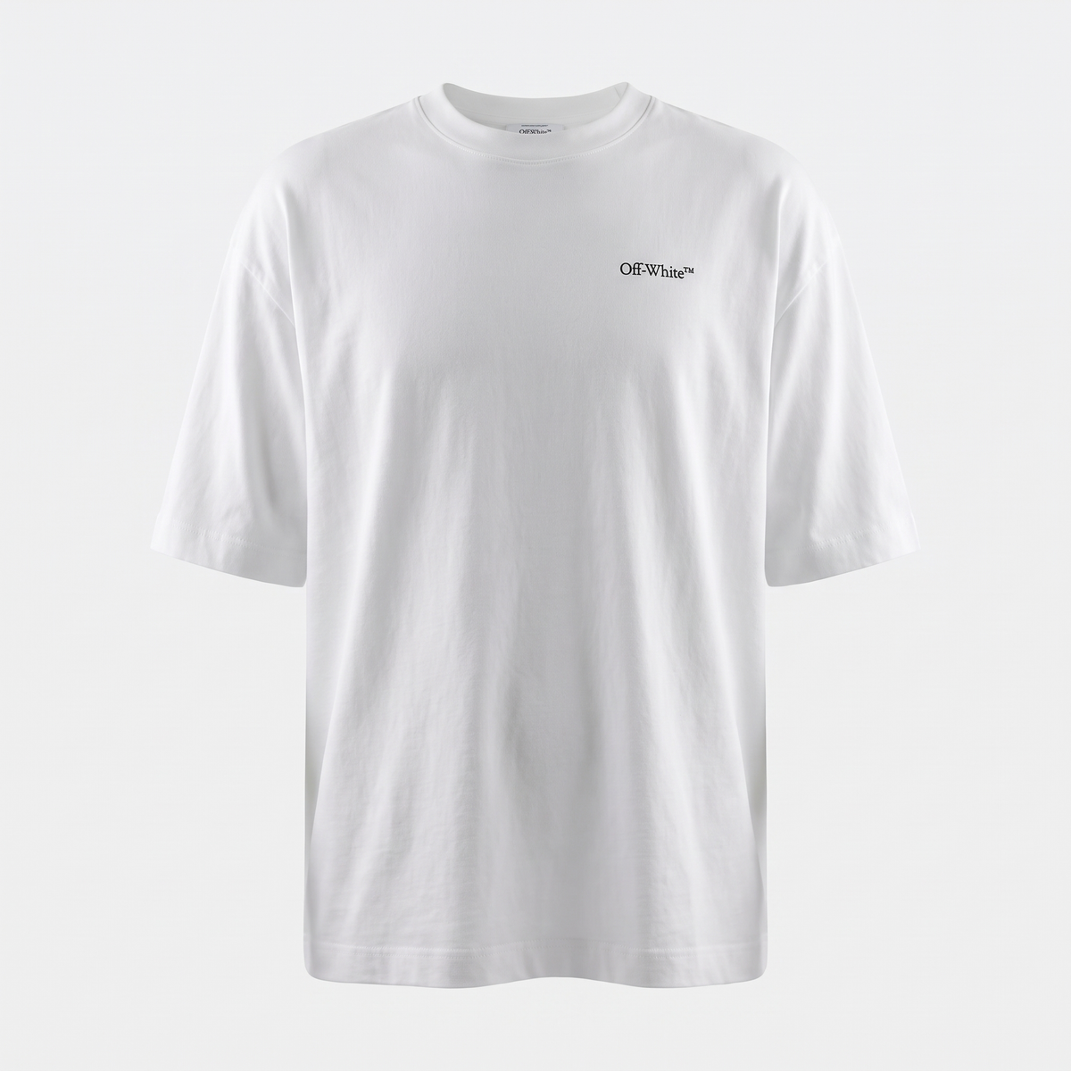T-shirt Off-White White Logo Black – face