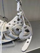 Le Cagole Shoulder Bag XS blanc optique à détails métalliques