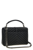 College Medium Crossbody Bag – Sac Bandoulière Femme en Cuir Matelassé Noir