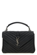 College Medium Crossbody Bag – Sac Bandoulière Femme en Cuir Matelassé Noir