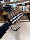 Sac bandoulière New Hampshire à carreaux beige et noir