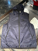 Gilet à capuche technique léger déperlant bleu nuit