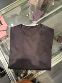 T-shirt en coton à logo ton sur ton noir