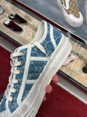 Sneakers plateforme GG denim bleu clair