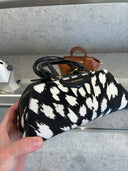 Mini sac bowling en cuir façon poulain imprimé zèbre