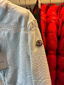Veste zippée à capuche en maille ajourée premium blanche