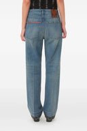 Pantalon Cuir Bleu