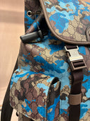 Sac à dos monogrammé camouflage bleu