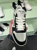 Sneakers en cuir bicolore noir et blanc