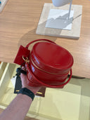 Sac vanity Le Vanito en cuir rouge brillant