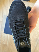 Sneakers B25 Runner Suède Dior en toile oblique et daim noir