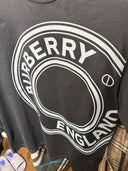 T-shirt oversize logo circulaire noir et blanc