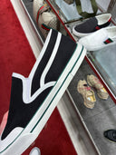 Slip-on en toile noire Web Stripe luxe