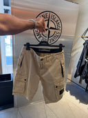 Short cargo slim beige sable