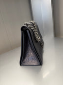 Sac porté épaule Crush Chain Medium métallisé gris acier