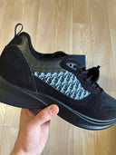 Sneakers B25 Runner Suède Dior en toile oblique et daim noir