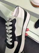 Sneakers en cuir bicolore noir et blanc