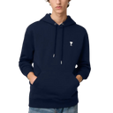 Hoodie Bleu Marine Ami de Coeur Blanc en Coton