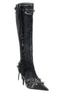 Pantalon Cuir Argenté