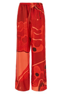 Pantalon Soie Rouge