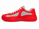 Prada Cup Sneakers en maille et cuir rouge vif
