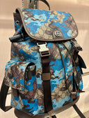 Sac à dos monogrammé camouflage bleu