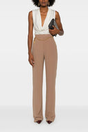 Pantalon Soie Beige