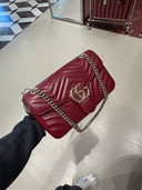 Sac GG Marmont matelassé rouge Rosso Ancora