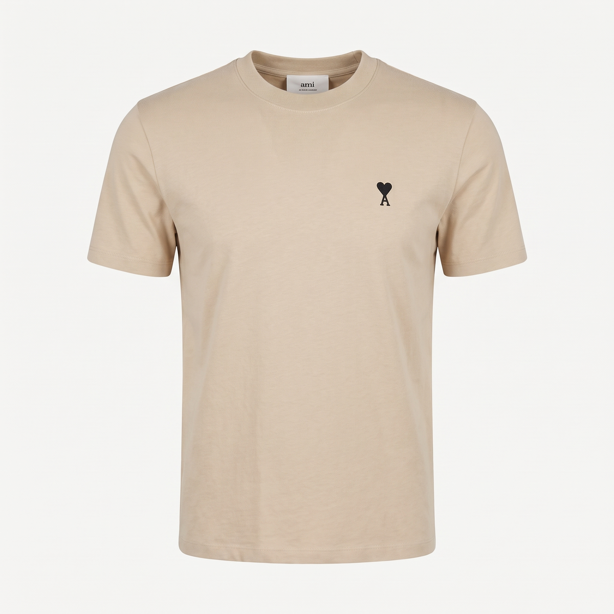 T-shirt Beige Ami De Coeur Noir En Coton – face