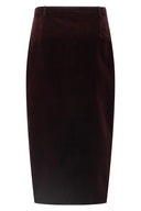 Jupe Velours Bordeaux